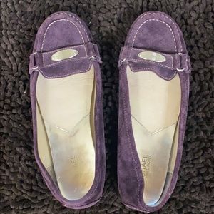 Michael Kors purple suede flats size 10
